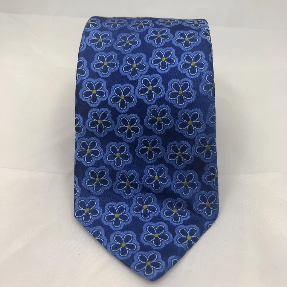 "Corbata floral 100 % seda azul TED BAKER London para hombre L:58"" W:3,5""" Foto 2 de 4