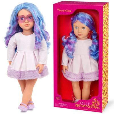 Our Generation Puppe Mehrfarbig Haare Veronika mit Outfit Kinder Spiel Spielzeug - 46 cm