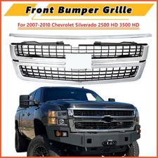 For 2007-2010 Silverado 2500 Hd 3500 Hd Chrome Front Grille W Hood Molding Trim For 2007-2010 Silverado 2500 Hd 3500 Hd Chrome Front Grille W Hood Molding Trim