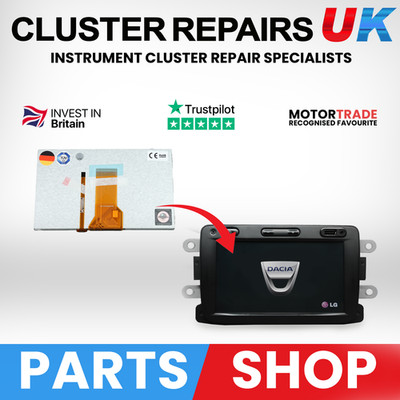 DACIA DUSTER SAT NAV RADIO DISPLAY SCREEN LCD PART DIY REPAIR LAN520 2013 - 2020