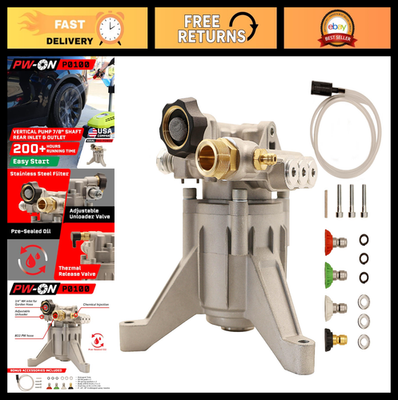 #ad 7 8quot; Shaft Vertical Pressure Washer Pump 3000 PSI 2.5 GPM Durable amp; Efficient $59.99