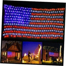 American LED Flag Net Lights - 420 LED 4th of Holiday Flag Lights  Plug In