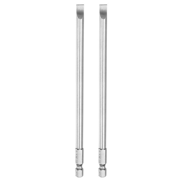 "FüR SL6 2 StüCk Schlitzschraubendreher Bits 1/4\" Sechskantschaft 15Cm Magnetisch"-image