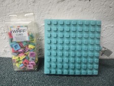 WAFF Soft Silicone Glitter Secret Locking Diary Combo w/ Cubes - Teal - New