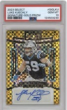 luke kuechly 2023 Select Signature Gold Prizm PSA 10