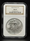 NGC MS69 2000 American Silver Eagle One Dollar Silver Coin -1019