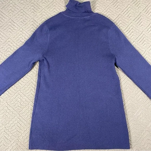 Chico’s Classic Turtleneck Navy Blue Size Medium - Picture 5 of 7