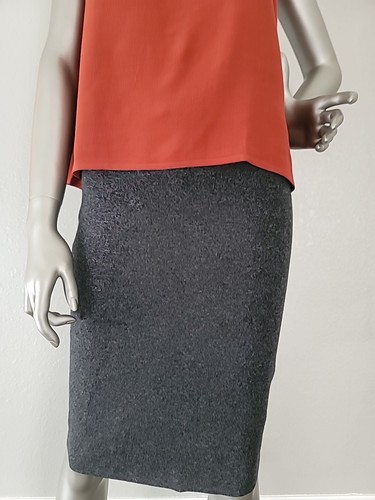 💫Tencel Merino Interlook Charcoal Skirt By Eileen Fisher - Picture 4 of 12