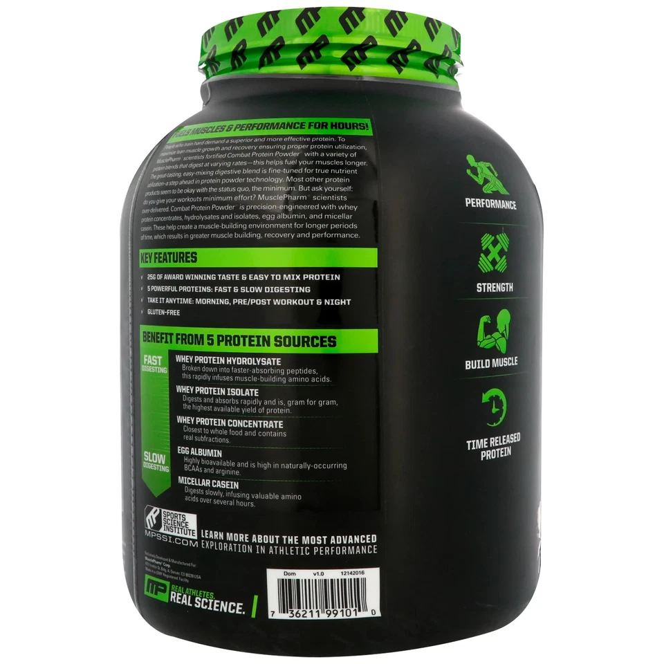 Proteína en polvo Combat®, helado de vainilla, 4,1 libras (1,84 kg) Foto 3 de 3