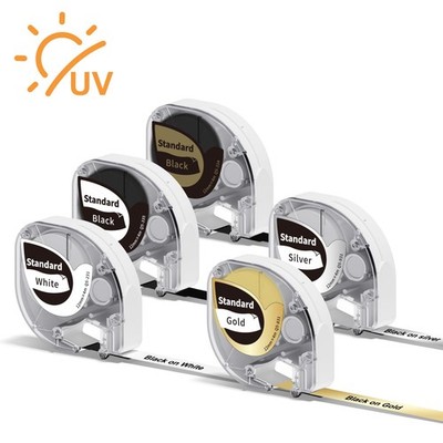 5x P12&P12 Pro Original Thermotransfer Etiketten 12mm x 4m Mehrfarbig