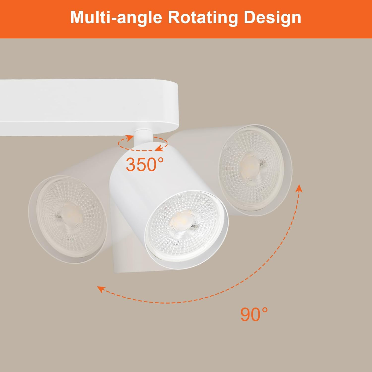 Faretto LED 2 Luci Orientabile Bianco Opaco | Plafoniera Tecnica Soffitto - 2