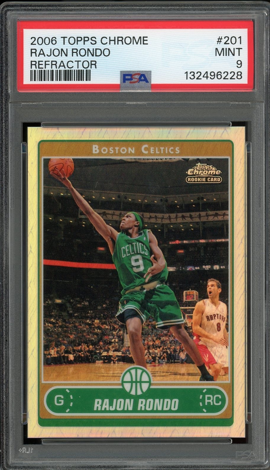 2006 Topps Chrome Refractor /199 RC#201 Rajon Rondo PSA 9 MINT