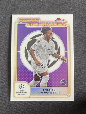 Endrick 2024-25 Topps Finest UEFA Real Madrid Prized Footballers