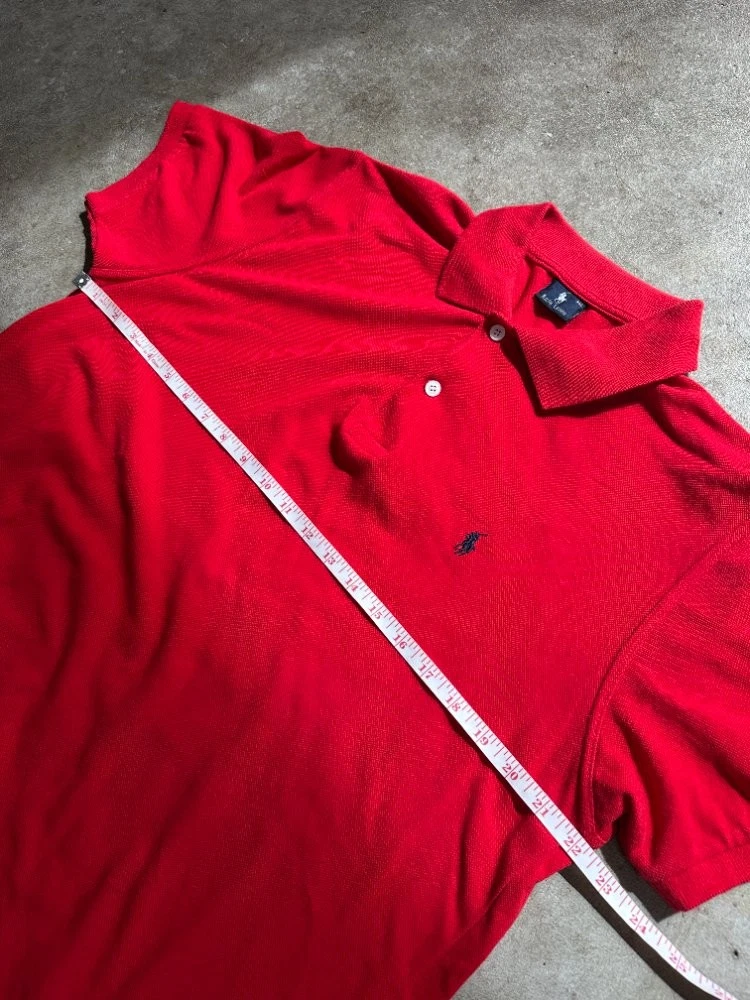 Polo Ralph Lauren Red Pique Cotton Polo Shirt