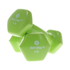 Body Sport Vinyl Coated Dumbbell   Exercises   Strength Training - 2 lb Pair