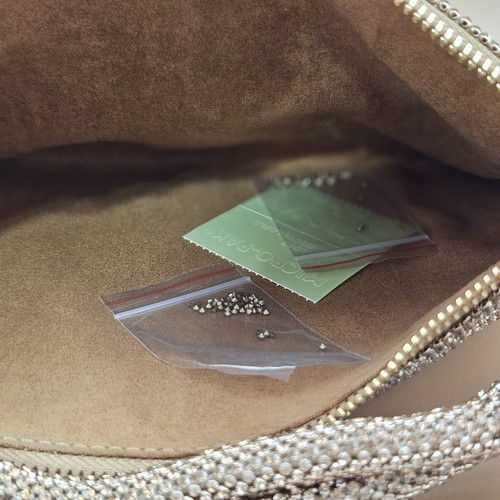 Cult Gaia Purse Champagne Hera Nano Rhinestone Shoulder Bag Wedding Formal! - Picture 6 of 9