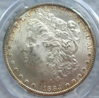 1884 CC $1 Morgan Silver One Dollar PCGS MS-63 Carson City — photo 2