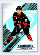 #20 2024-25 Upper Deck Credentials - Sebastian Aho Carolina Hurricanes