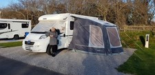 Outdoor revolution eclipse 325 inflatable caravan awing, including ground sheet.