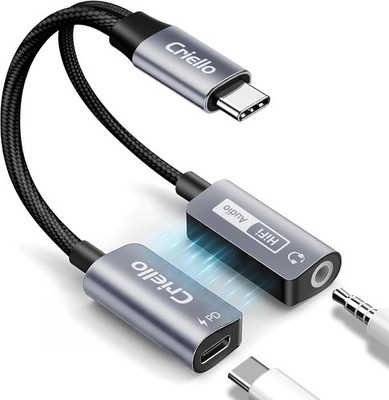 Magnetic USB-C to 3.5mm Audio Adapter and Charger 2 in 1 Headphone and Charger T