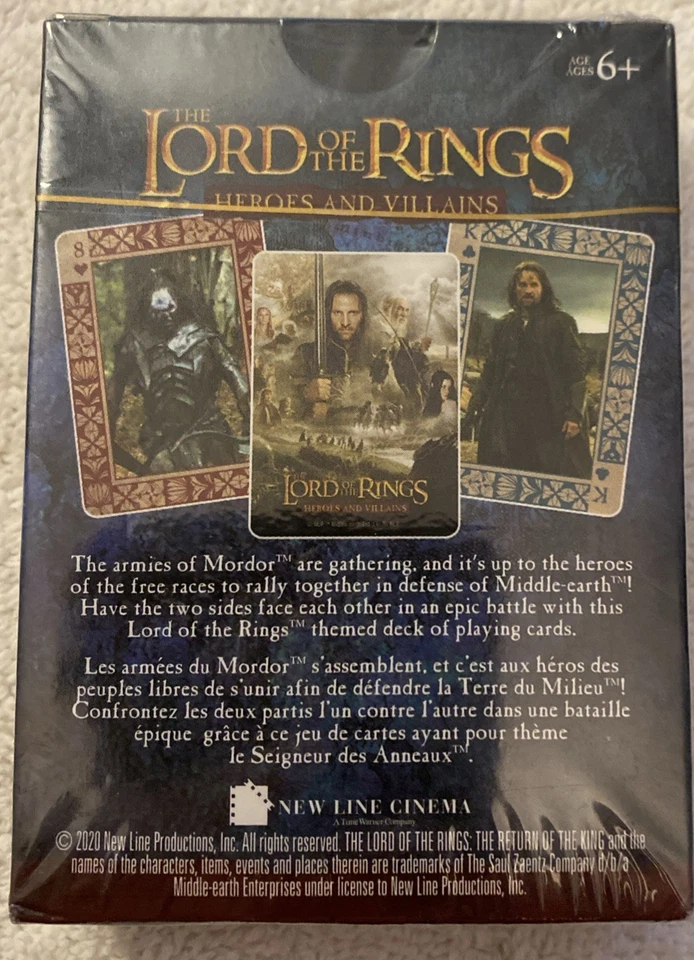 The Lord Of The Rings - Heroes And Villians - Playing Cards - Poker Size - New - Image 2 of 4