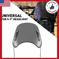 Universal Headlight Motorcycle Fairing Windshield Windscreen 5-7'' Round EPM