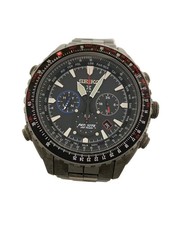SEIKO Solar Wristwatch/Analog/Stainless/BLK/BLK/SS/8B92 0AM0