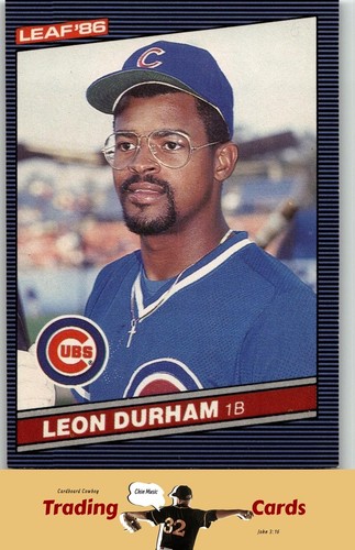 1985 Leaf Leon Durham #190 card