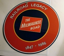 Milwaukee Road Railroad train sign .. Nostalgia