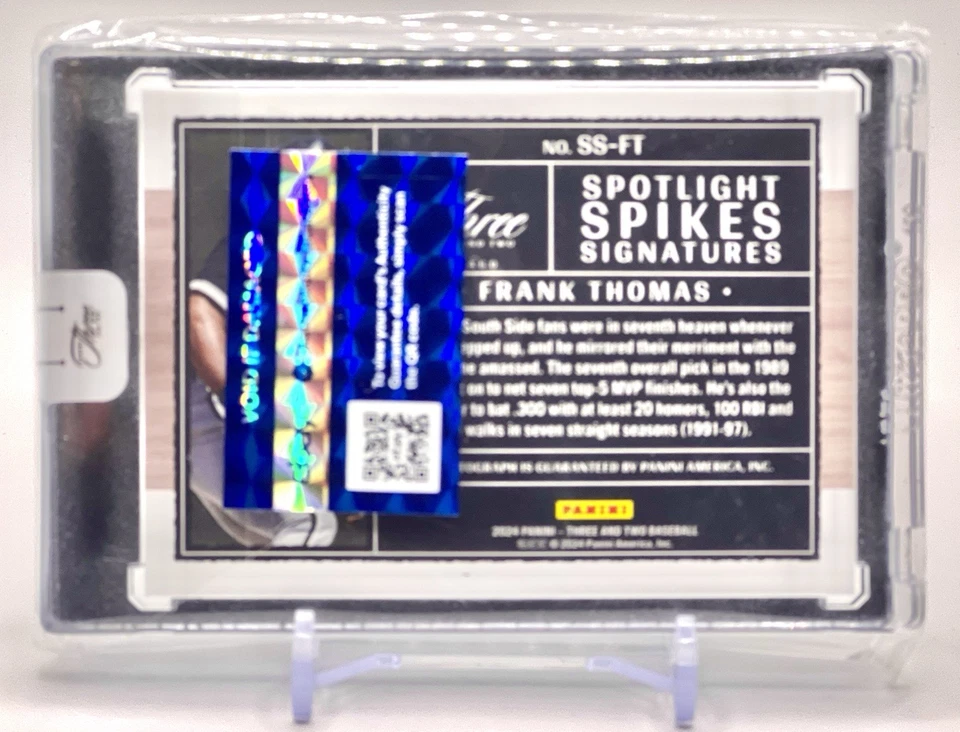 Frank Thomas 2024 Panini Three And Two Auto /32 Spotlight Spikes 🔥⚾️🔥 - Image 2 of 2