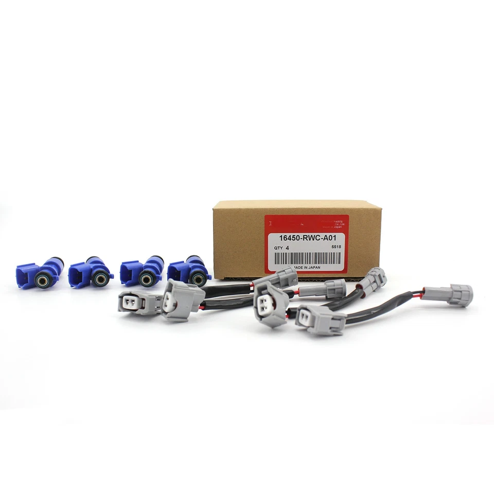 NEW OEM 4X 410cc FUEL INJECTORS 16450-RWC-A01 FOR RDX RSX TSX INTEGRA CIVIC Foto 2 de 4