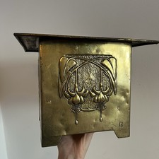 Antique Arts Crafts Brass Planter Glasgow School Margaret Gilmour Liberty Co MG