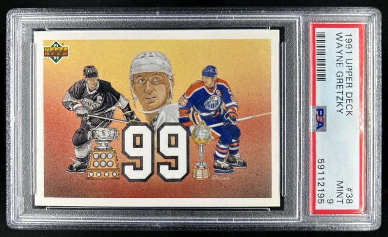 1991-92 Upper Deck Gretzky 99 Wayne Gretzky #38 Oilers Kings PSA 9