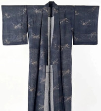 Vintage Japanese Summer KIMONO Yukata Silk Kimono Gown Robe Coat Boho antique