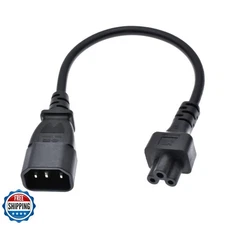 Toptekits C14 to C5 Power Plug Cable,IEC 320 C14 Male to C5 Female Adapter Ca