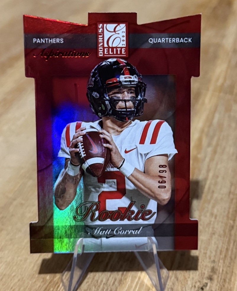 Matt Corral Panini Donruss Elite 2002 Elite Rookie #2002103 Aspirations Die-Cut