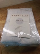 FromHeart 90x40 Linen White 100% Blackout Curtians W/ Hardware *SEE DESCRIPTION*