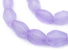 Candied Purple Hexagon Java Recycled Glass Beads 12mm Indonesia Sea Glass