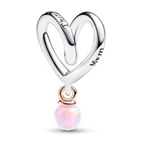 Pandora Schmuck Silber Charm Bicolor EingehüLltes Herz 783242C01