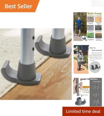 Heavy-Duty Walker Ski Glides for Seniors - Effortless Glide & Floor Protection