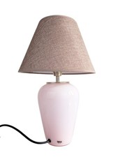 Lampada VeArt Vetro Rosa E Ottone Vetro Murano Vintage Anni 80 Abat Jour 