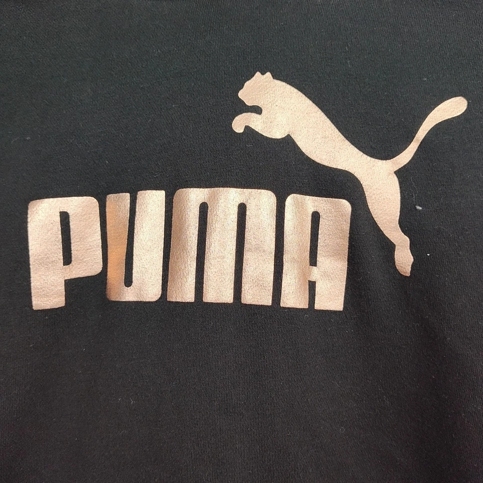 Puma Jersey Sudadera con Capucha, Niñas L (12-14), Negro, Rosa Brillante Logo Foto 2 de 4