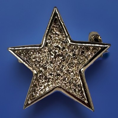 Star Lapel Pin Gold Tone Small 1  Vintage Hat Pin Tie Pin Shiny Twinkle Twinkle