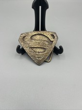 Vintage Brass Superman Logo Belt Buckle