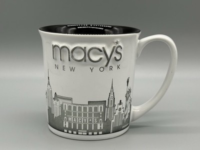 Macy s New York 3D geprägte Keramiktasse weiß 2013