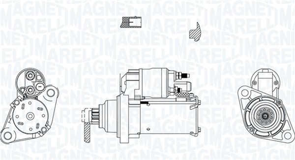 Magneti Marelli Anlasser Starter 063721324010 12V FüR VW Golf 5 1K1 Jetta 3 1K2-image
