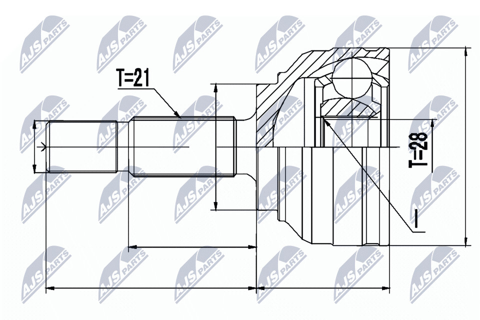 JOINT KIT DRIVE SHAFT NPZ-RE-054 FOR RENAULT DACIA K7J 710 1.4L K7M 710 1.6L - Image 7