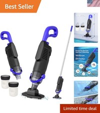 Cordless Handheld Pool Vacuum, 18 GPM Strong Suction, 60-Min Runtime, Recharg...