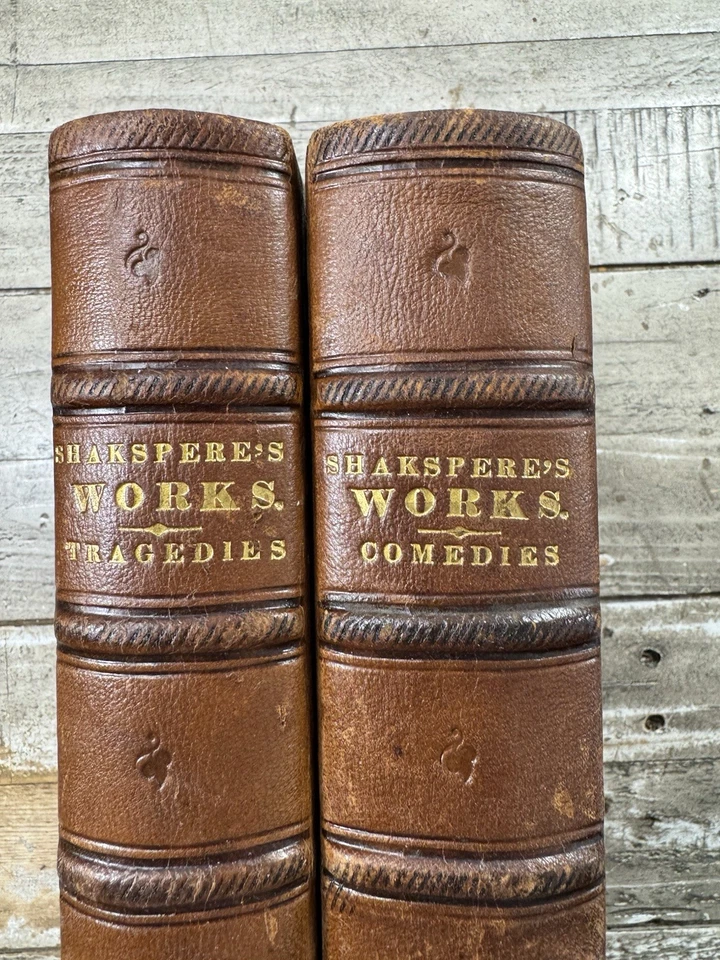 1860 Antique Classic Folios “The Works of William Shakespeare” Illus 2 Vol - Image 2 of 4