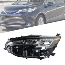 Headlight Assembly Led Black Driverleft Side For Toyota Sienna Le Xle 2021 2022